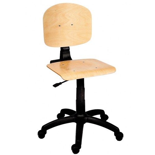 Pracovní židle s opěradlem - dřevo
