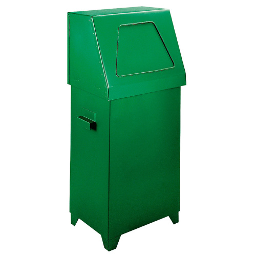 Odpadkový koš s klapkou - zelený 70 l.