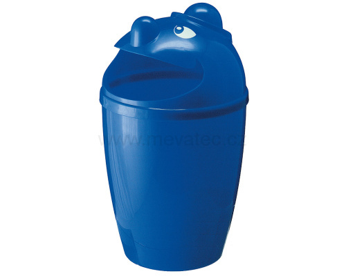 Odpadkový koš s tváří - modrý