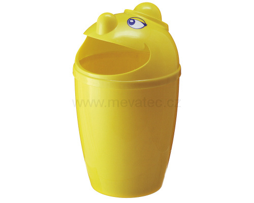 Odpadkový koš s tváří - žlutý