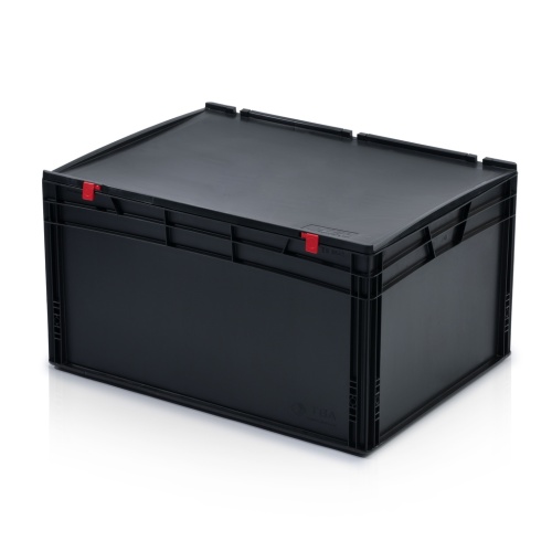 Plastová EURO přepravka 800x600x435 mm s víkem