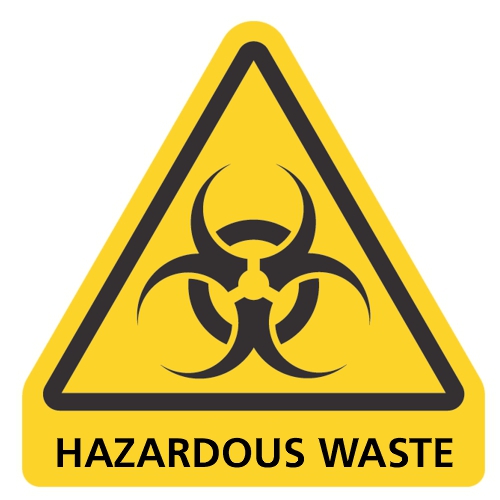 Samolepka hazardous waste 250x250 mm